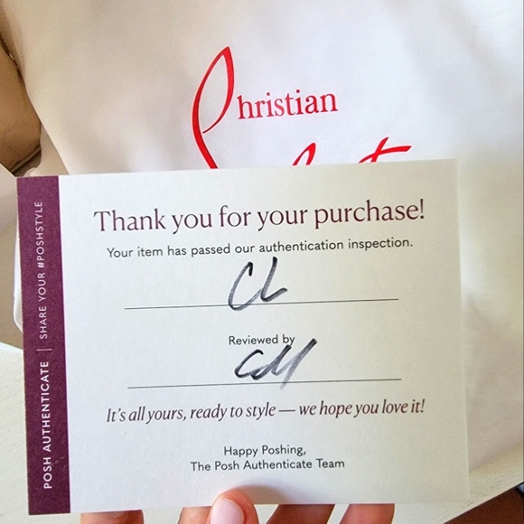 CHRISTIAN LOUBOUTIN Authentic NWT  Nappa Embossed Cabata w/ mathcing pouchette - Picture 9 of 9